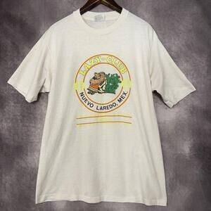 Vintage‎ 1980s Lazy Club Tshirt Hanes Men Size Large Graphic Tee